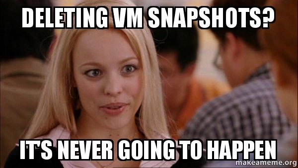 Deleting VM snapshots? It's never going to happen!